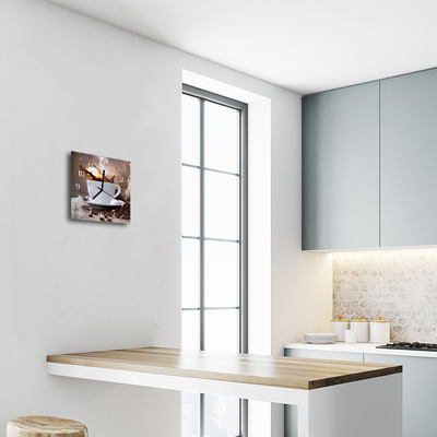 Relógio quadrado Café