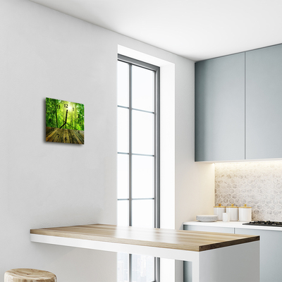 Relógio quadrado Bambu