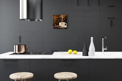 Relógio quadrado Café