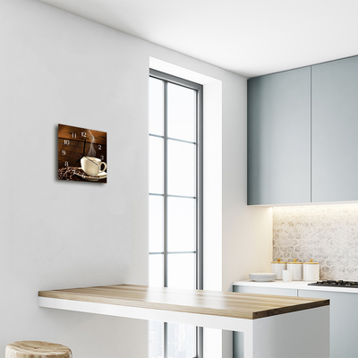 Relógio quadrado Café