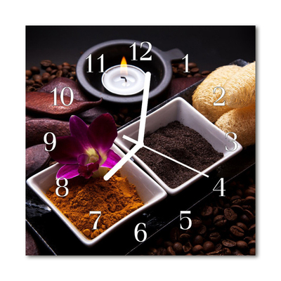 Relógio quadrado Orquídea