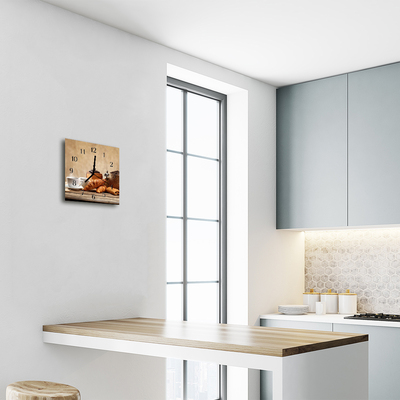 Relógio quadrado Croissants