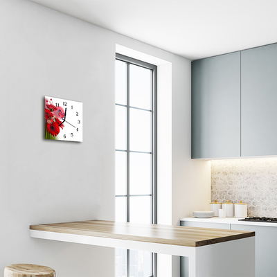 Relógio quadrado Gérbera