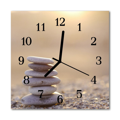 Relógio quadrado Pedras