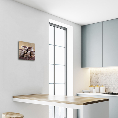 Relógio quadrado Grãos de café