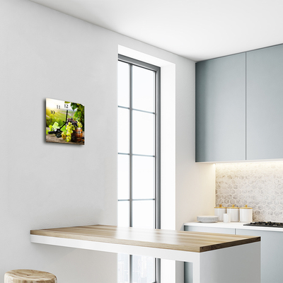 Relógio quadrado Uvas para vinho