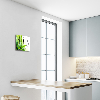 Relógio quadrado Bambu