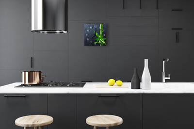 Relógio quadrado Gotas de bambu