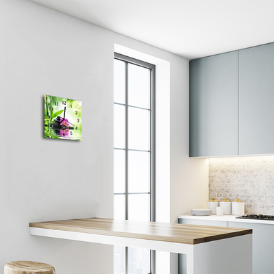 Relógio quadrado Spa de orquídeas