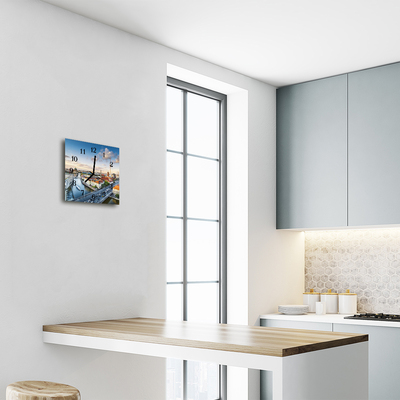 Relógio quadrado Cidade fluvial