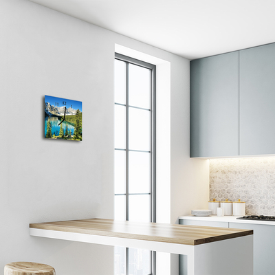 Relógio quadrado Montanhas da Natureza