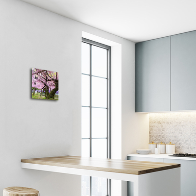 Relógio quadrado Árvores