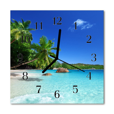 Relógio quadrado Ilha Palm