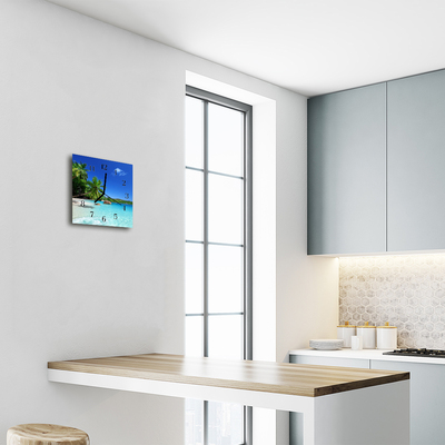 Relógio quadrado Ilha Palm