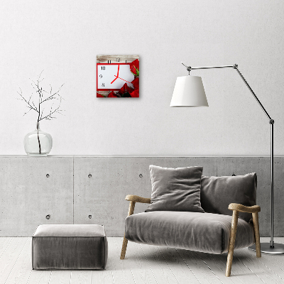 Relógio quadrado Rosas