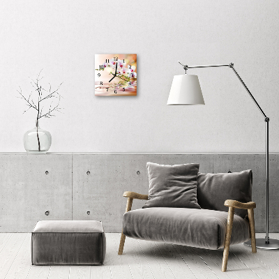 Relógio quadrado Orquídea