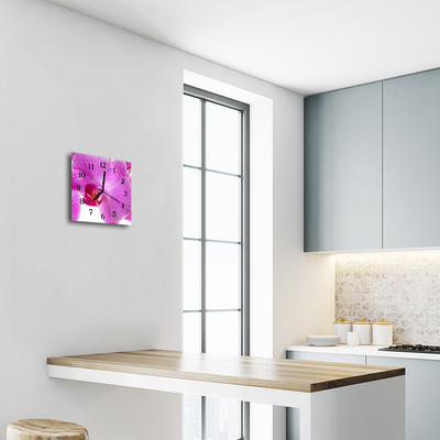 Relógio quadrado Orquídea