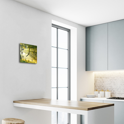 Relógio quadrado Raios da Floresta