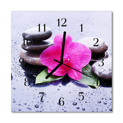 Relógio quadrado Orquídea