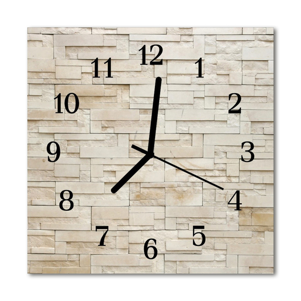 Relógio quadrado Muro de pedra