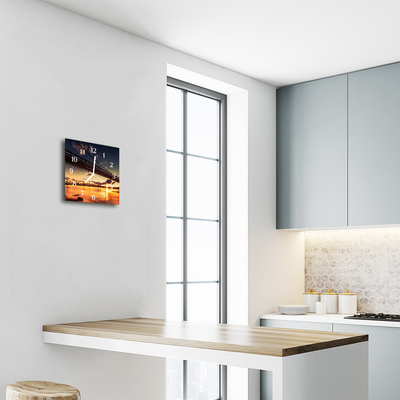 Relógio quadrado Ponte do rio