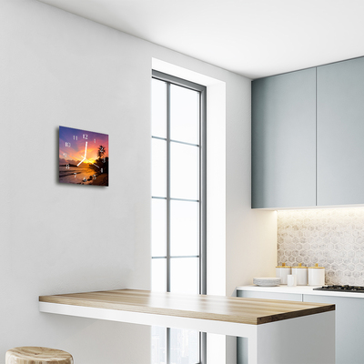 Relógio quadrado Pôr do sol