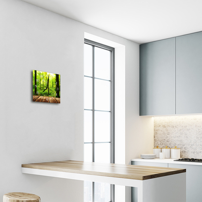 Relógio quadrado Floresta