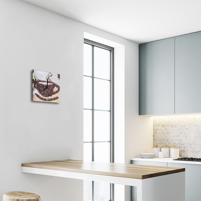 Relógio quadrado Grãos de café