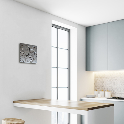 Relógio quadrado Gotas