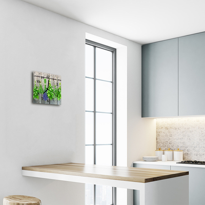 Relógio quadrado Ervas