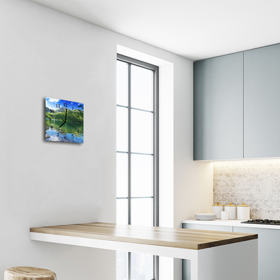 Relógio quadrado Lago de montanha