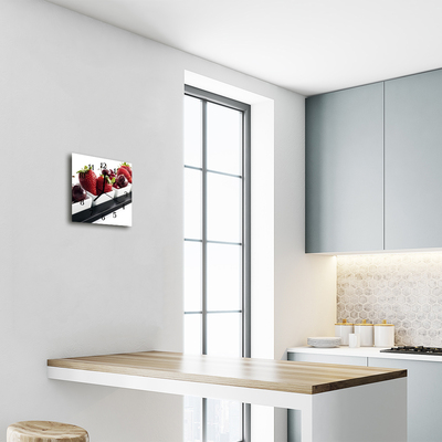 Relógio quadrado Morangos