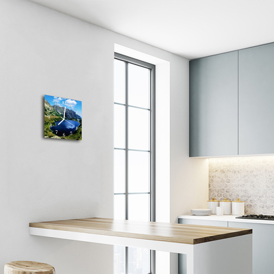 Relógio quadrado Lago de montanha