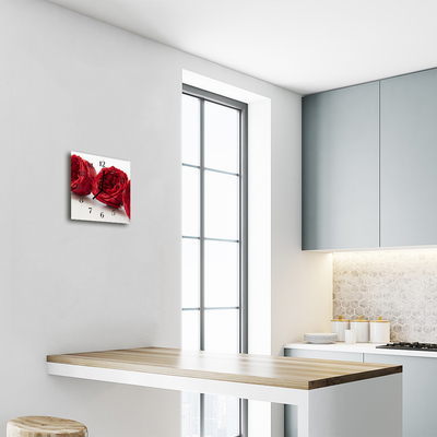 Relógio quadrado Flores