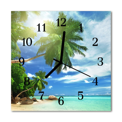 Relógio quadrado Ilha Palm