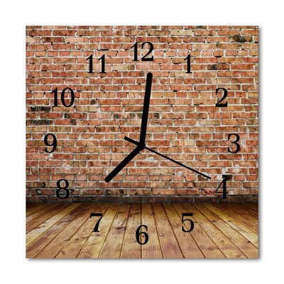 Relógio quadrado Tijolo