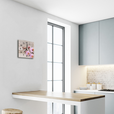 Relógio quadrado Orquídea