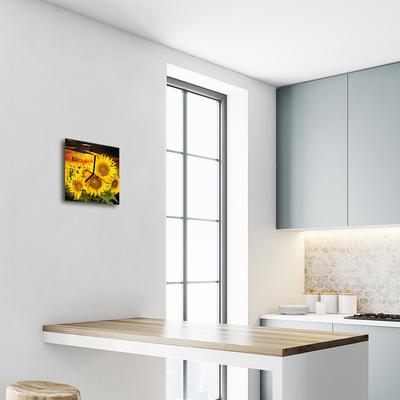 Relógio quadrado Girassol