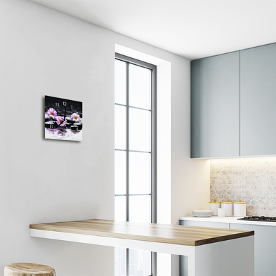 Relógio quadrado Flores