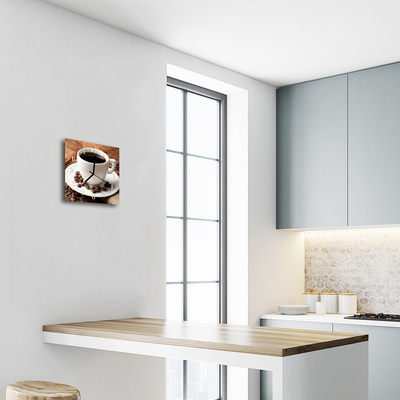 Relógio quadrado Café