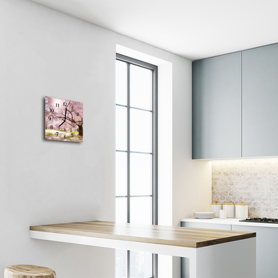 Relógio quadrado Cereja