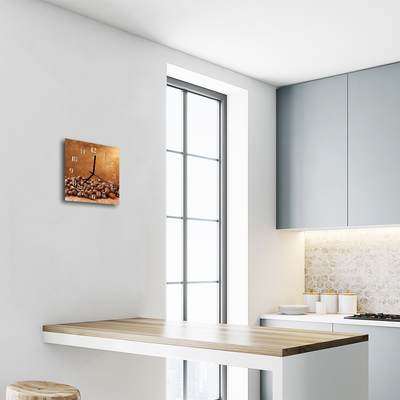 Relógio quadrado Grãos de café