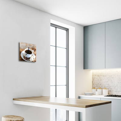 Relógio quadrado Café