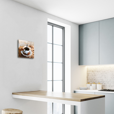 Relógio quadrado Café