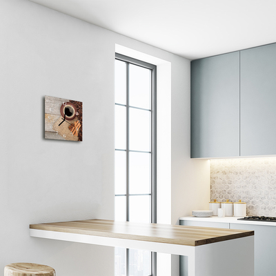 Relógio quadrado Grãos de café