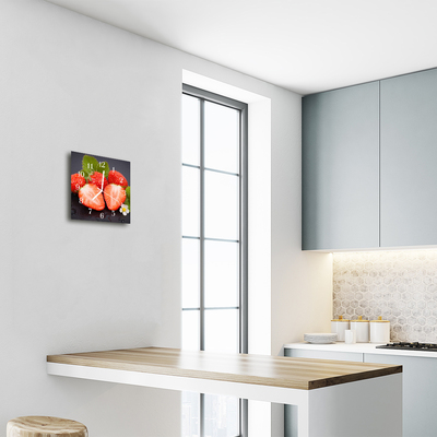 Relógio quadrado Morangos