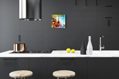 Relógio quadrado Abacaxi