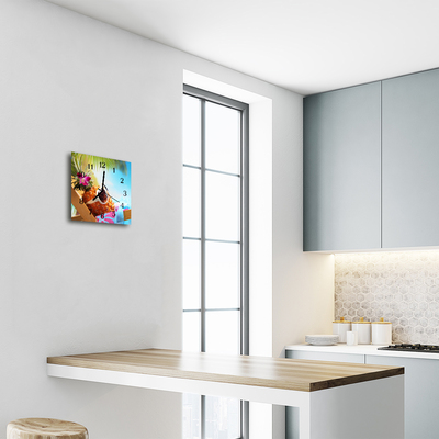 Relógio quadrado Abacaxi