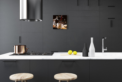 Relógio quadrado Café