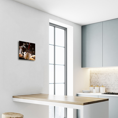 Relógio quadrado Café